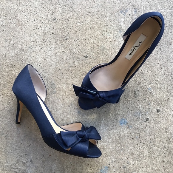nina navy blue wedding shoes